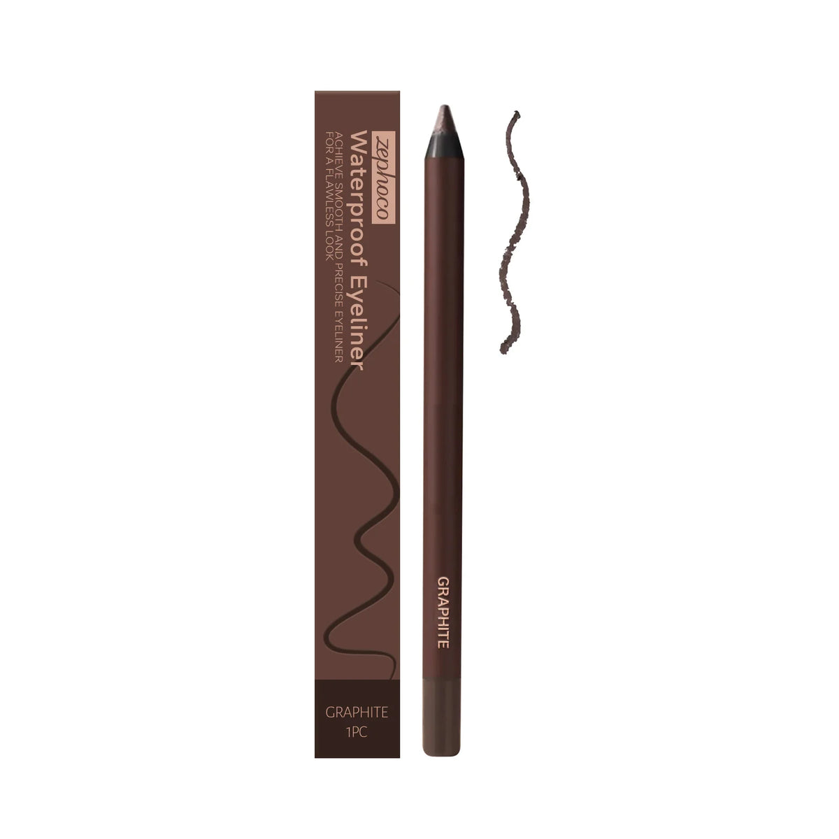 Zephoco Brown Eyeliner Pencil Waterproof Sweatproof Long Lasting Easy to Color Smooth Soft Gel Eyeliner Pencil Eye Makeup Set