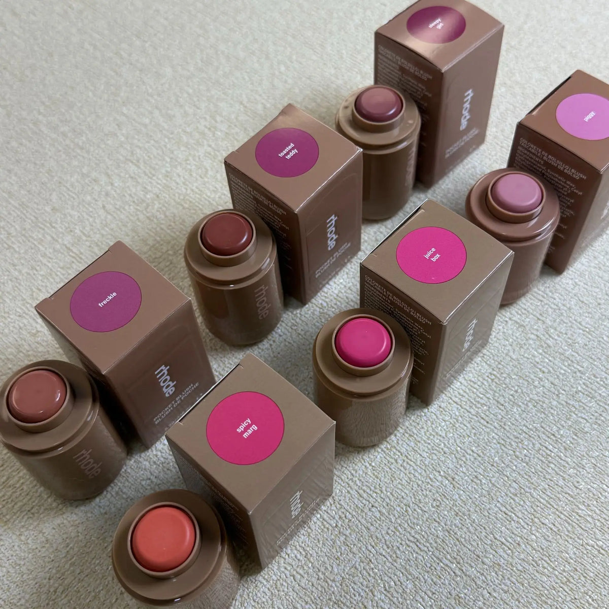 Rhodeskin Pocket Blush StickLip Cheek Hydrating Stick Natural Rouge Powder Blusher Cream Lipstick Cheek Teacup Candy Color Rhode