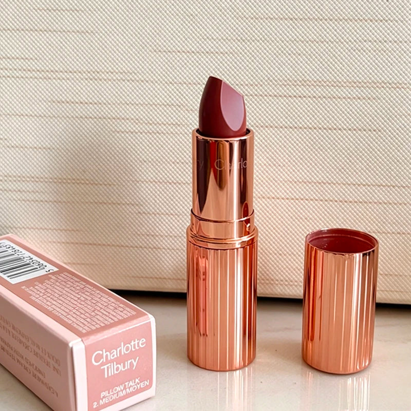 Hot Brand CT 7 colors Small Gold Tube Lipstick Pillow Talk Walk of No Shame Red Carpet Red Long Lasting Natural Lip Gloss Makeup