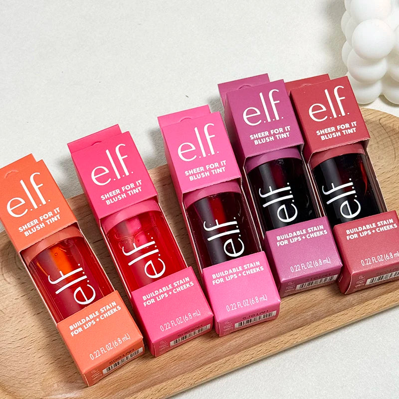 Elf Dual-Use Liquid Blush Pink Positive Plums Up Plumping Lip Gloss Makeup 8 Colors Cream Blush Lasting Easy To Color Cosmetics