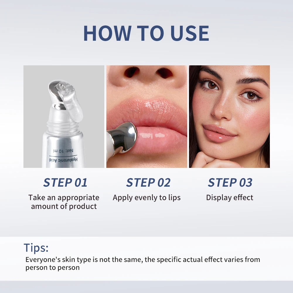 Lip Volumizer Lip Plumper Long Lasting Moisturizing Deeply Hydration Reduce Fine Lines Plumping Hyaluronic Acid Lip Serum
