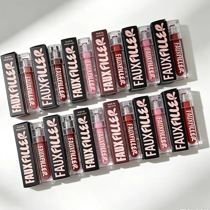 Hot Selling Lipstick Mirror Long-acting Moisturizing and Nourishing Lip Gloss Matte 4 Color Powder Blusher Cosmetics
