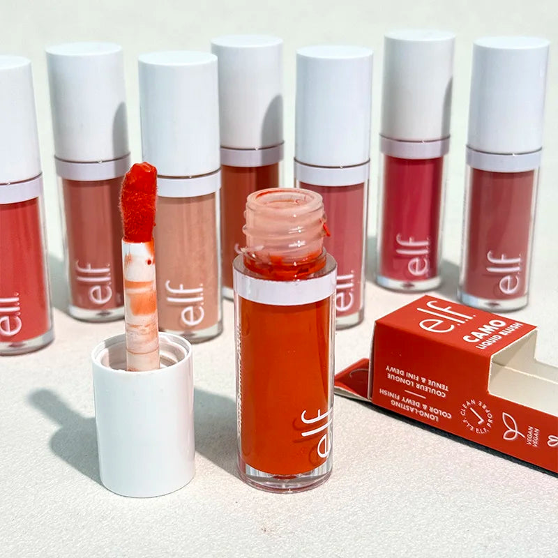 Elf Dual-Use Liquid Blush Pink Positive Plums Up Plumping Lip Gloss Makeup 8 Colors Cream Blush Lasting Easy To Color Cosmetics