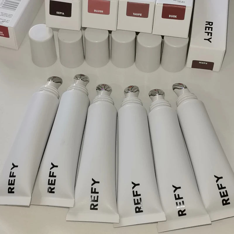 Refy Metal Tip Lip Glaze Lasting Nourishing Hydrating Lip Gloss Lipstick Makeup Cosmetics Rosewood Blush Taupe Fawn Dusk Sepia