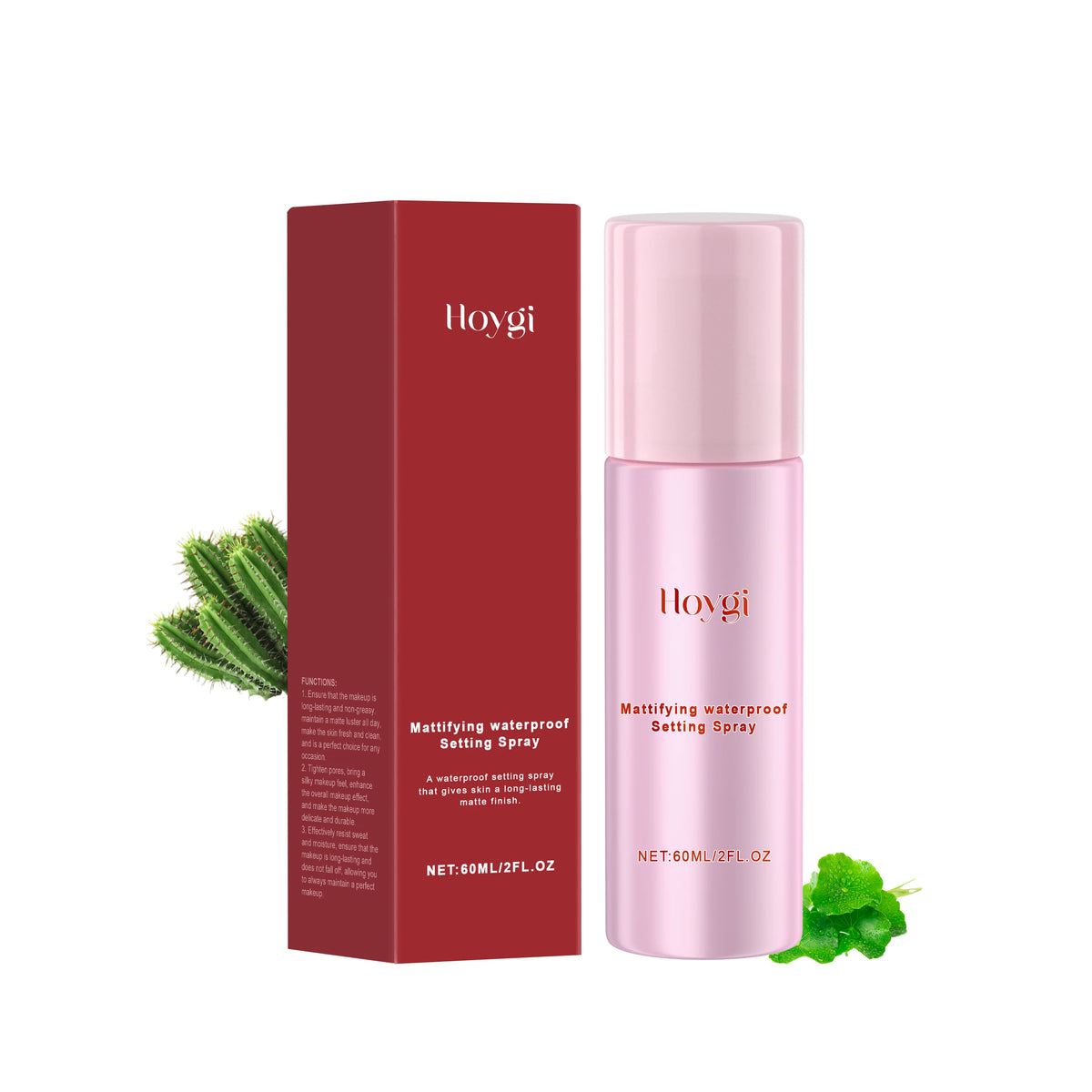 Matte Finish Setting Spray Waterproof Long Lasting Oil Control Pore Tightening Face Mist for All Day Fresh Makeup Hold 60ml