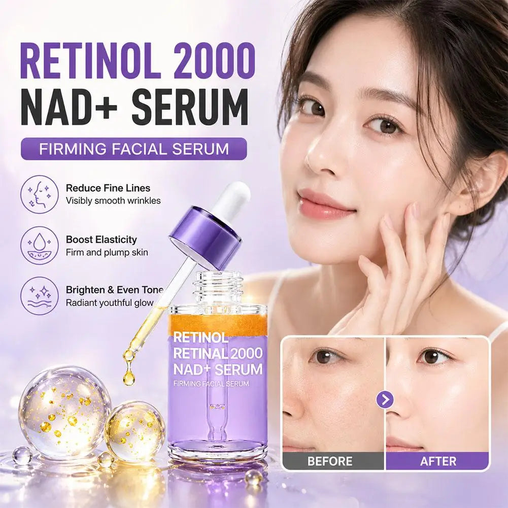 Retinol Anti Aging Facial Serum Improve Elasticity & Skin Texture Korean Fine Lines & Firmer Moisturizing Skin Care