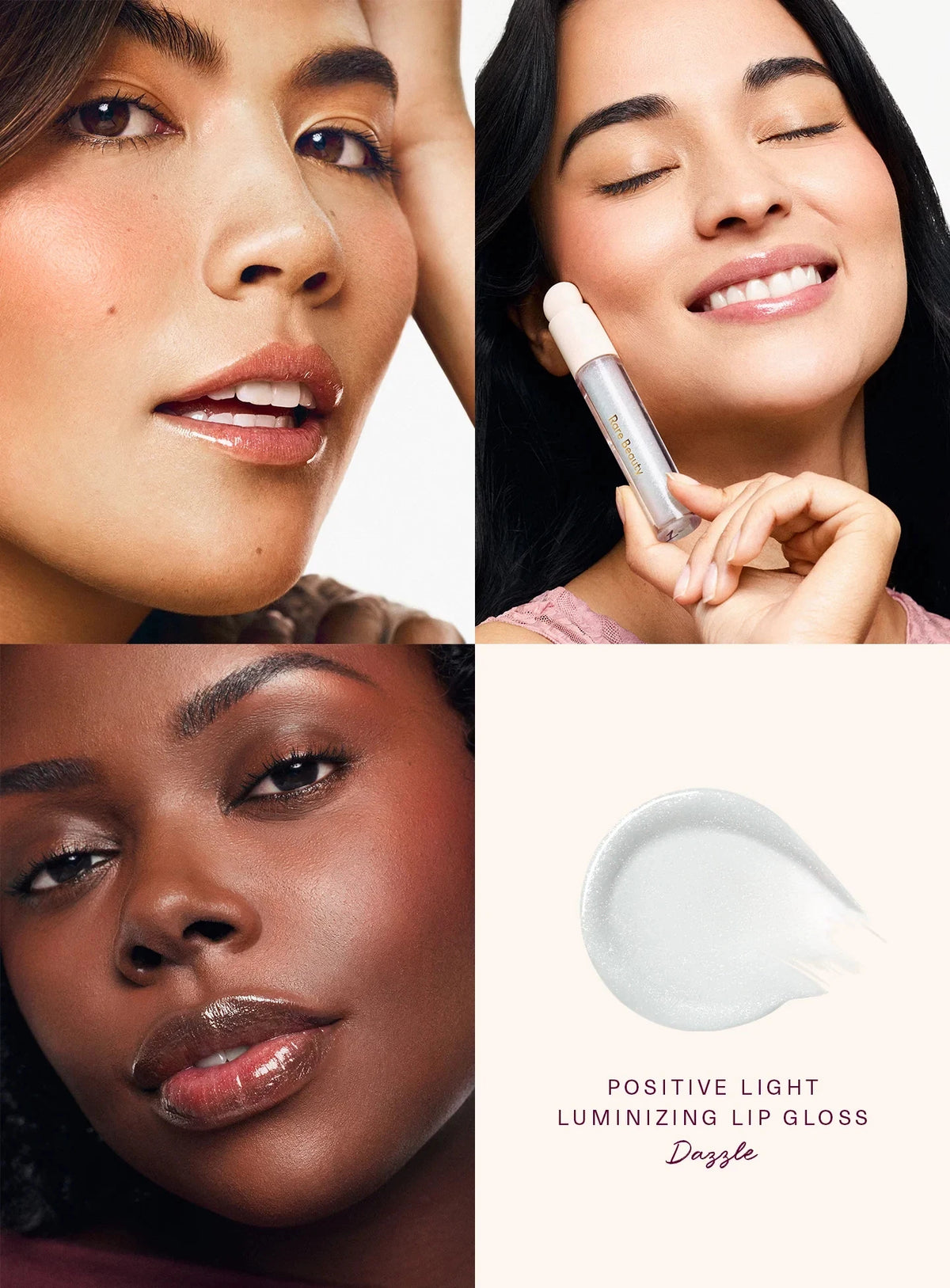Rare Beauty Lip Gloss Waterproof Non-Stick Cup Lip Glaze Beam Smudge Proof Not Fade Matte Blusher Cream Bronze Contour Liquid