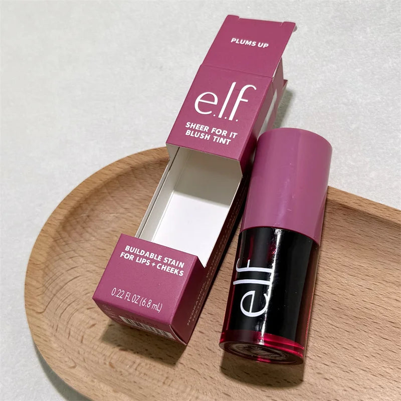 Elf Dual-Use Liquid Blush Pink Positive Plums Up Plumping Lip Gloss Makeup 8 Colors Cream Blush Lasting Easy To Color Cosmetics