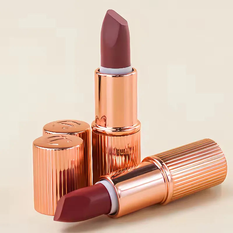 Hot Brand CT 7 colors Small Gold Tube Lipstick Pillow Talk Walk of No Shame Red Carpet Red Long Lasting Natural Lip Gloss Makeup