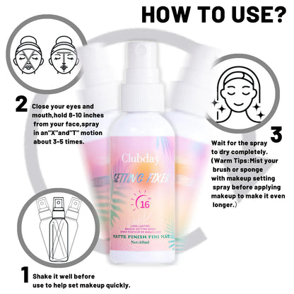 60ml Matte Setting Spray Lightweight Oil‑Control Long‑Lasting Natural Mist Finish Facial Makeup Cosmetics