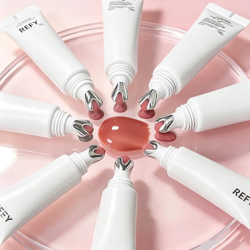 Fashion REFY 6 Colors Lip Gloss with Hyaluronic Acid Nonstick Long-lasting Smooths Lips Nourishing Hydrating Lip Care Cosmetics