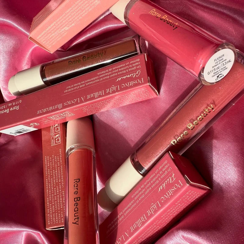 Rare Beauty Lip Gloss Waterproof Non-Stick Cup Lip Glaze Beam Smudge Proof Not Fade Matte Blusher Cream Bronze Contour Liquid