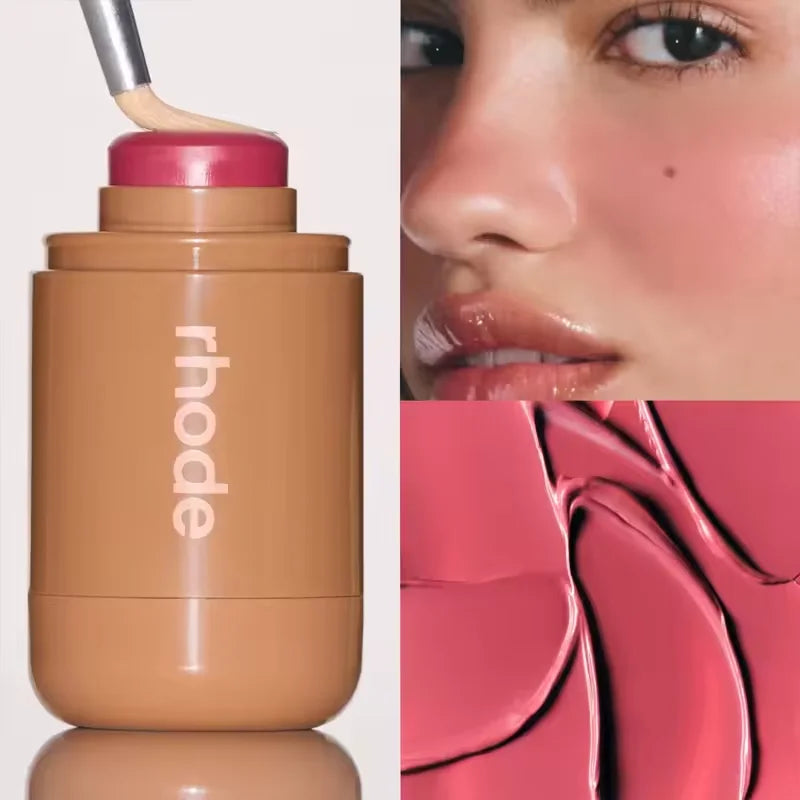 Rhodeskin Pocket Blush StickLip Cheek Hydrating Stick Natural Rouge Powder Blusher Cream Lipstick Cheek Teacup Candy Color Rhode