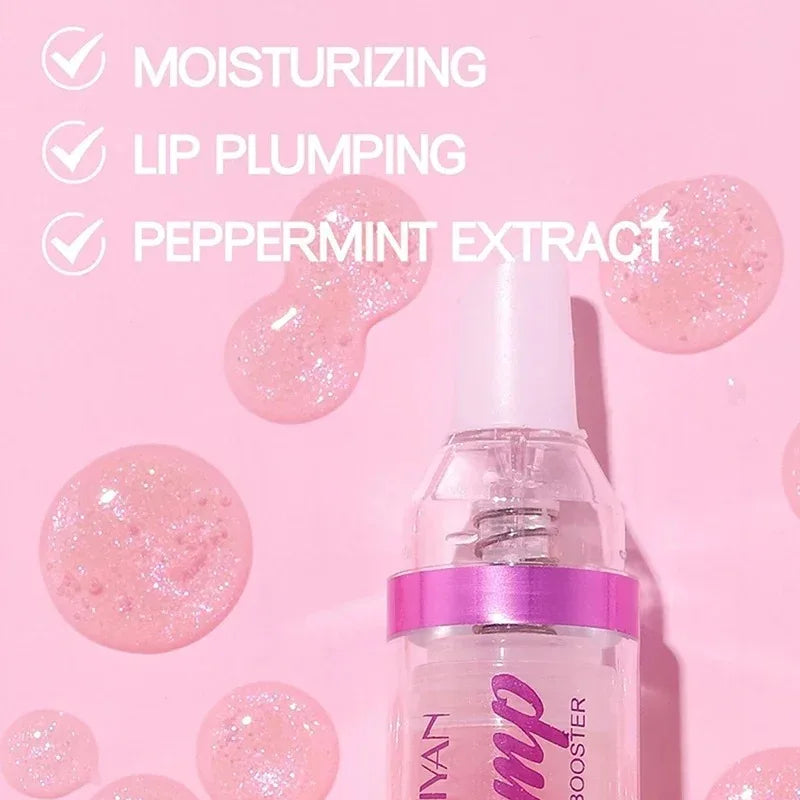 Lip Plumping Booster Lasting Sexy Plumper Glitter Red Nude Lipstick Liquid Waterproof Moisturize Oil Lipgloss Makeup Lip Care