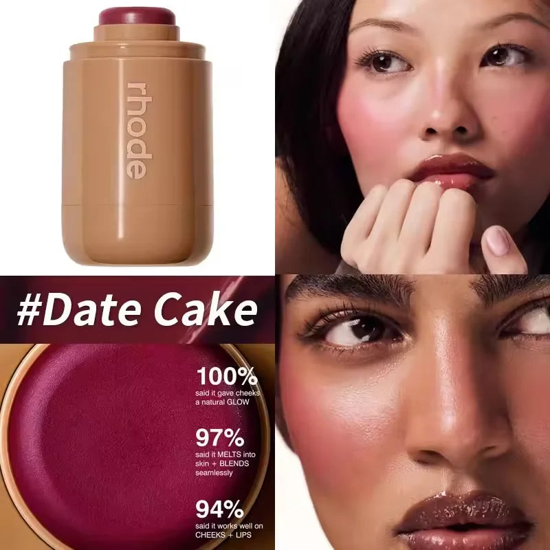 Rhodeskin Pocket Blush StickLip Cheek Hydrating Stick Natural Rouge Powder Blusher Cream Lipstick Cheek Teacup Candy Color Rhode