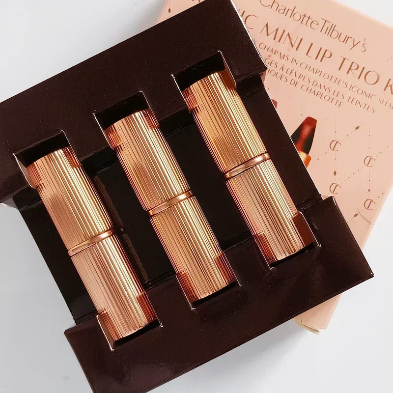 Hot Selling Luxury CT Small Gold Tube Lipstick Matte Waterproof Durable Matte Powder Beauty Natural Color Advanced Lips Cosmetic