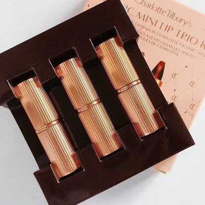 Hot Selling Luxury CT Small Gold Tube Lipstick Matte Waterproof Durable Matte Powder Beauty Natural Color Advanced Lips Cosmetic
