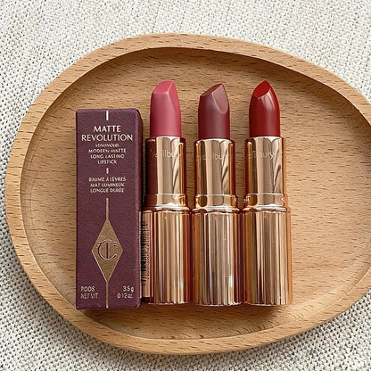 Hot Brand CT 7 colors Small Gold Tube Lipstick Pillow Talk Walk of No Shame Red Carpet Red Long Lasting Natural Lip Gloss Makeup