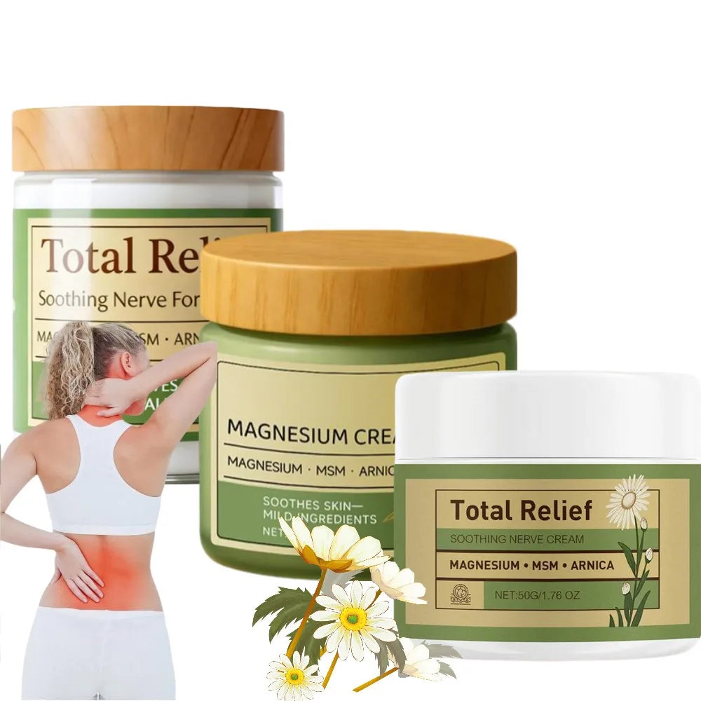 Magnesium Cream with MSM &amp; Arnica, Gentle Plant Extract Body Care Balm, Soothing Massage Cream for Daily Skin Relief