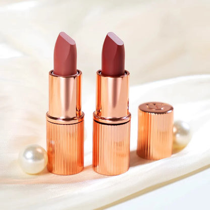 Hot Brand CT 7 colors Small Gold Tube Lipstick Pillow Talk Walk of No Shame Red Carpet Red Long Lasting Natural Lip Gloss Makeup