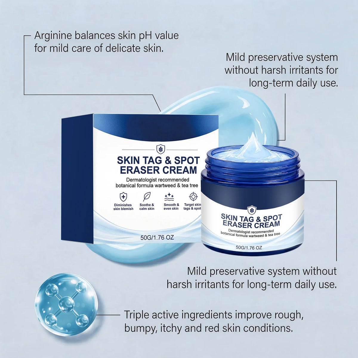 Skin Repair Cream for Face and Body Moisturizing Soothing Dry Rough Itchy Skin Even Tone Fast Absorbing Sensitive Skincare