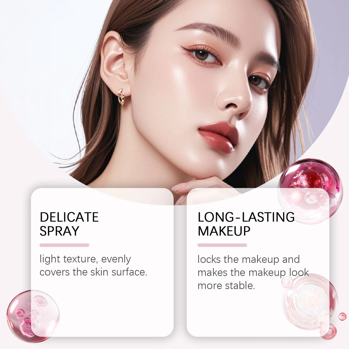 SPF Makeup Setting Spray Hydrating Glow Finish Waterproof Lightweight Non Greasy Lasting Makeup-Friendly Sunscreen Setting Mist