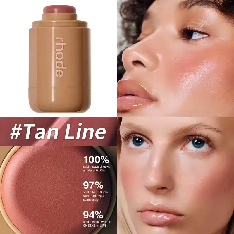 Rhodeskin Pocket Blush StickLip Cheek Hydrating Stick Natural Rouge Powder Blusher Cream Lipstick Cheek Teacup Candy Color Rhode