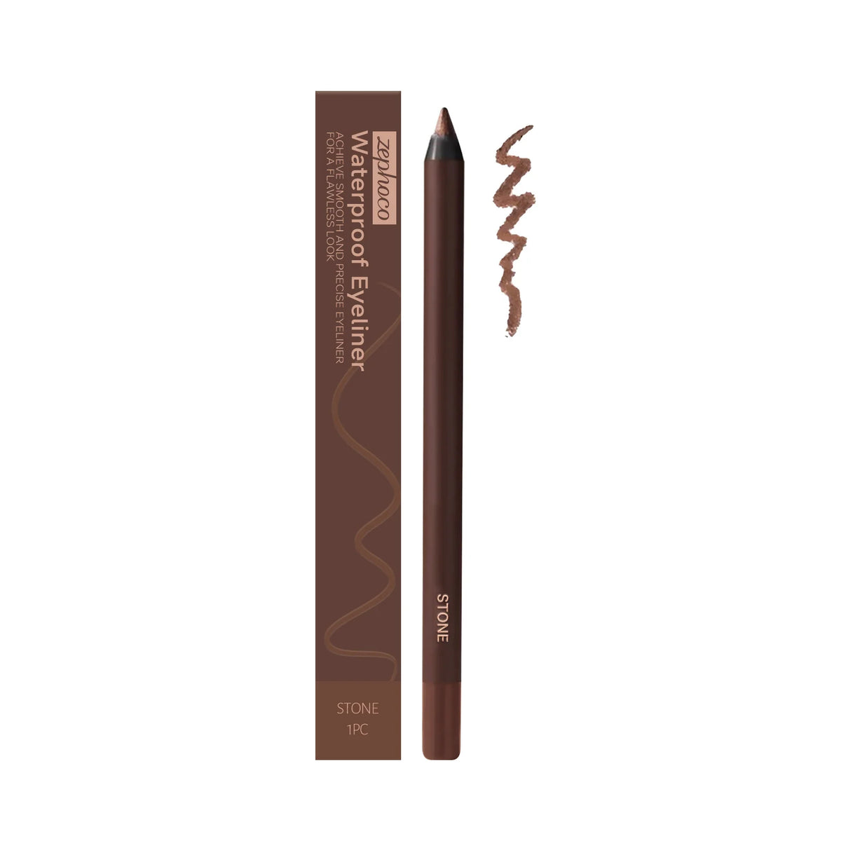 Zephoco Brown Eyeliner Pencil Waterproof Sweatproof Long Lasting Easy to Color Smooth Soft Gel Eyeliner Pencil Eye Makeup Set