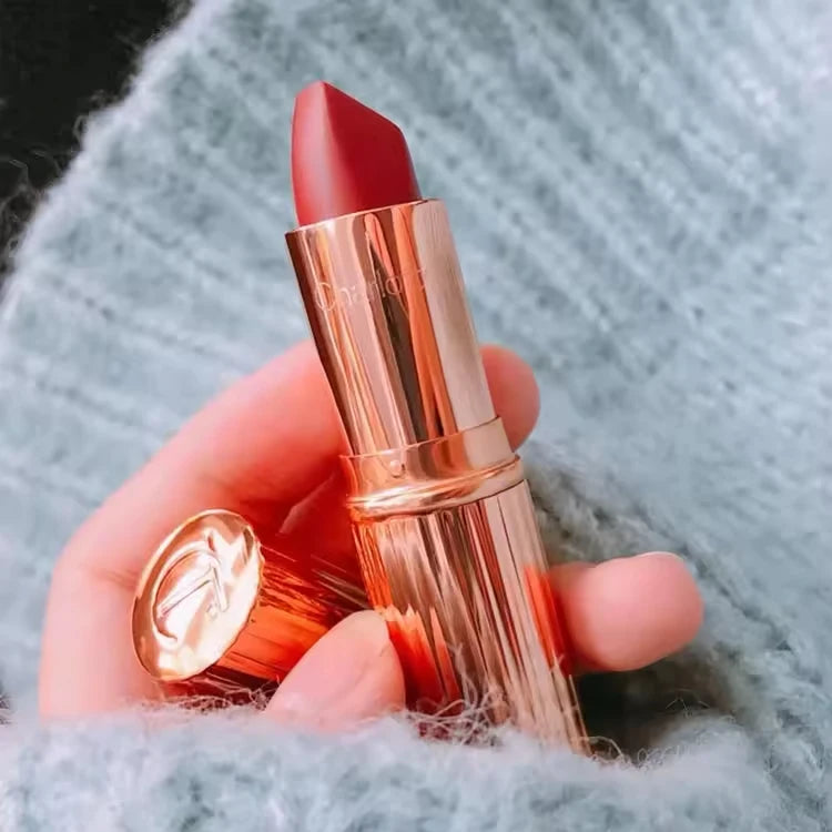Hot Brand CT 7 colors Small Gold Tube Lipstick Pillow Talk Walk of No Shame Red Carpet Red Long Lasting Natural Lip Gloss Makeup