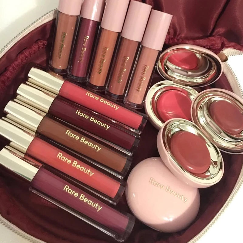 Rare Beauty Lip Gloss Waterproof Non-Stick Cup Lip Glaze Beam Smudge Proof Not Fade Matte Blusher Cream Bronze Contour Liquid