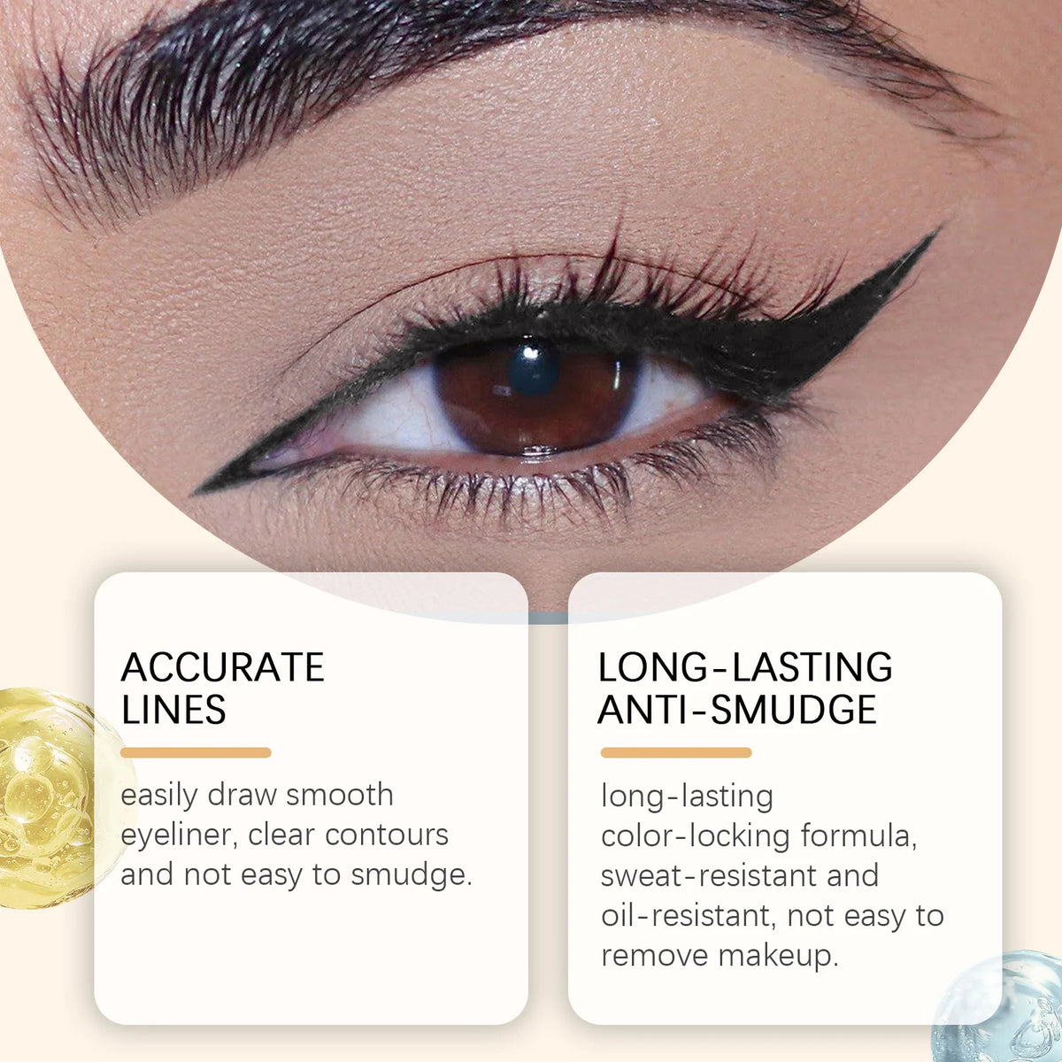 Zephoco Brown Eyeliner Pencil Waterproof Sweatproof Long Lasting Easy to Color Smooth Soft Gel Eyeliner Pencil Eye Makeup Set