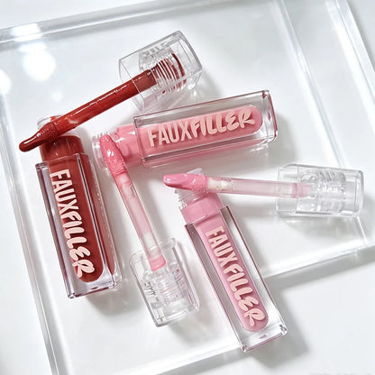 Hot Selling Lipstick Mirror Long-acting Moisturizing and Nourishing Lip Gloss Matte 4 Color Powder Blusher Cosmetics