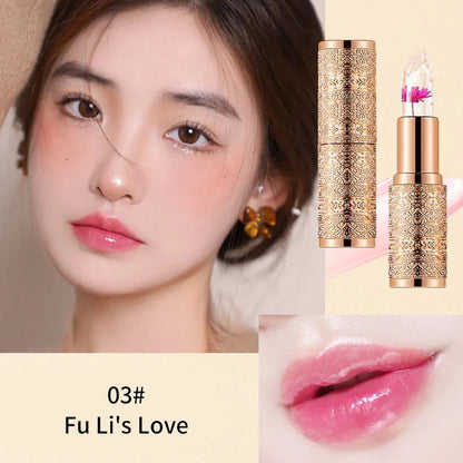 Crystal Color-changing Petal Lipstick for Women Moisturizes long-lasting and non-sticky cup lip balm