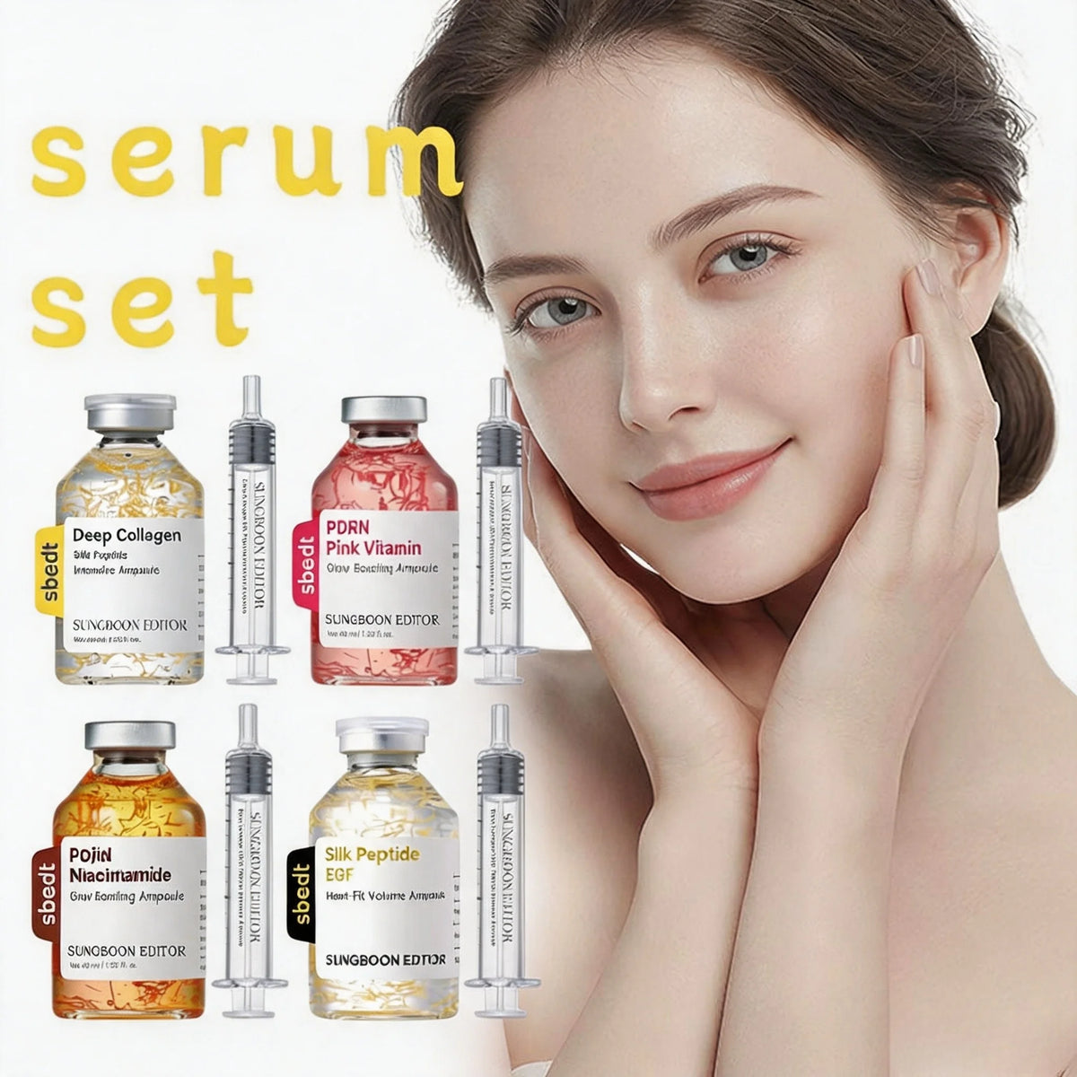 Intensive Lifting Ampoule Serum Silk Peptide Collagen Skin Tightening Firming Hydrating Elasticity Anti Aging Daily Face Care