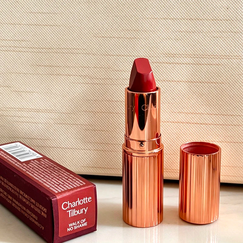 Hot Brand CT 7 colors Small Gold Tube Lipstick Pillow Talk Walk of No Shame Red Carpet Red Long Lasting Natural Lip Gloss Makeup
