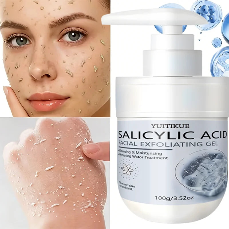 YUITIKUE Salicylic Acid Exfoliating Gel - Gentle Cleansing &amp; Moisturizing, Removes Dead Skin for Face &amp; Body, 100g