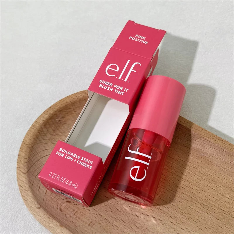 Elf Dual-Use Liquid Blush Pink Positive Plums Up Plumping Lip Gloss Makeup 8 Colors Cream Blush Lasting Easy To Color Cosmetics