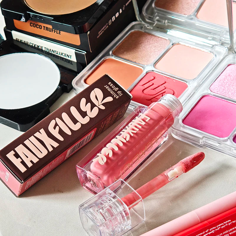 Hot Selling Lipstick Mirror Long-acting Moisturizing and Nourishing Lip Gloss Matte 4 Color Powder Blusher Cosmetics