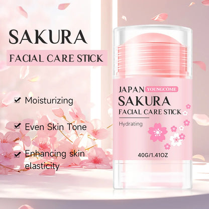 Sakura Facial Care Stick Hydrating Facial Care Moisturizing Cream Deep Hydration Suitable for Dry Aging Face Cream Skin Repair