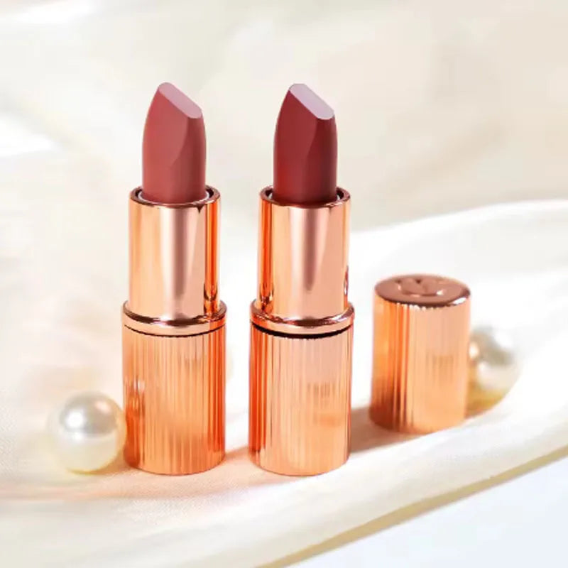 Hot Selling Luxury CT Small Gold Tube Lipstick Matte Waterproof Durable Matte Powder Beauty Natural Color Advanced Lips Cosmetic
